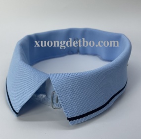 BO CỔ POLY XANH LỢT 1 SỌC ĐEN 